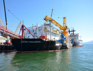 The vessel is on its way to assist drilling activities.