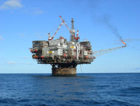 Ninian platform off line in North Sea