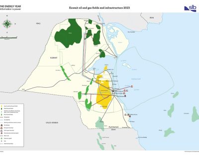 Kuwait oil and gas fields and infrastructure Map 2023 1